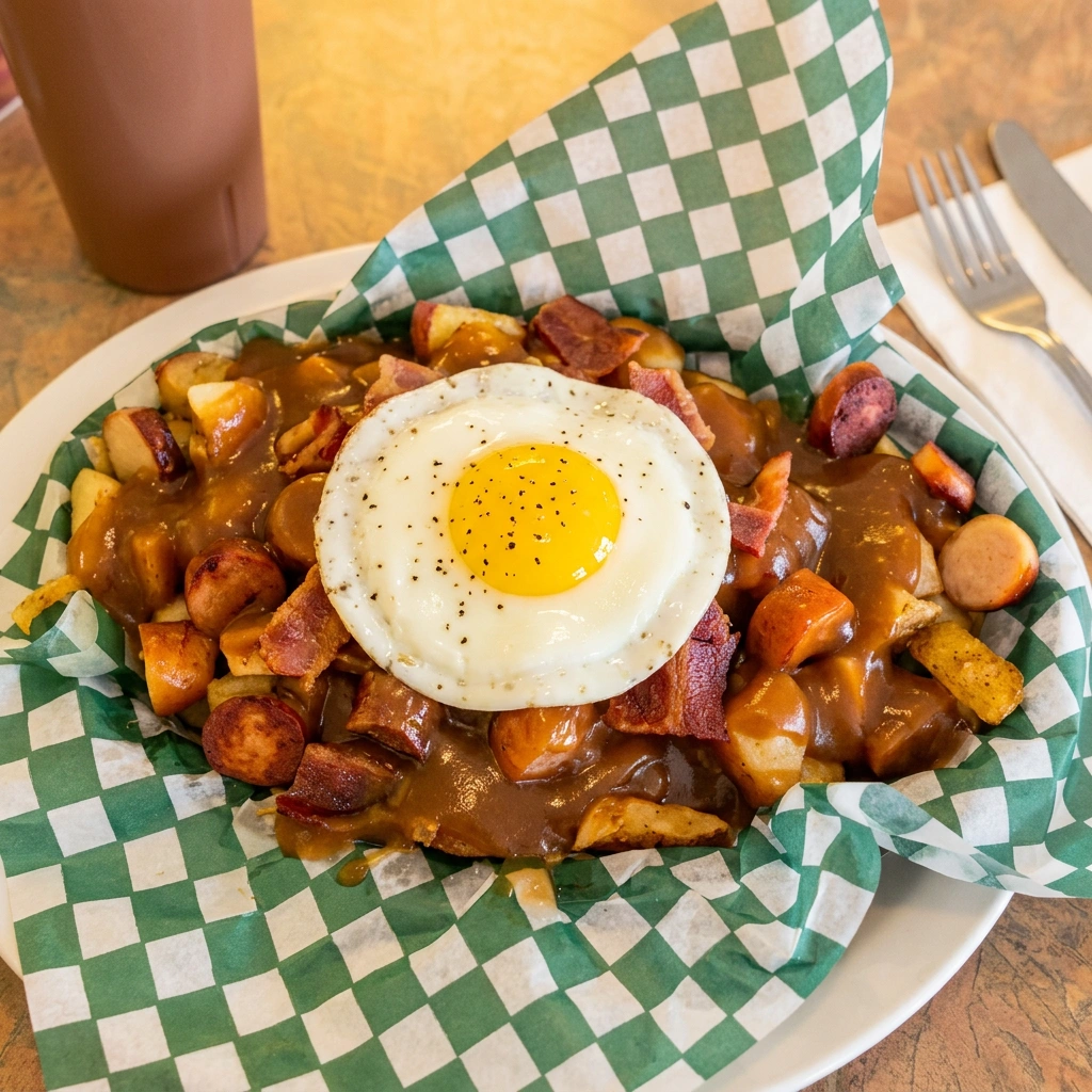 Loaded poutine at London Hometown Grill, St. Thomas, ON